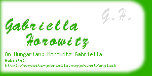 gabriella horowitz business card